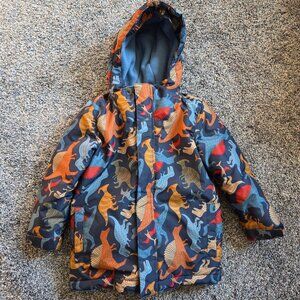 Children's Place 5t Dinosaur Coat with removable fleece jacket liner